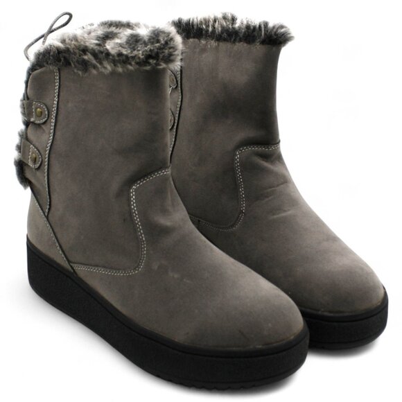 Journee Collection Womens Kaskae Winter & Snow Boots Gray - Picture 1 of 8
